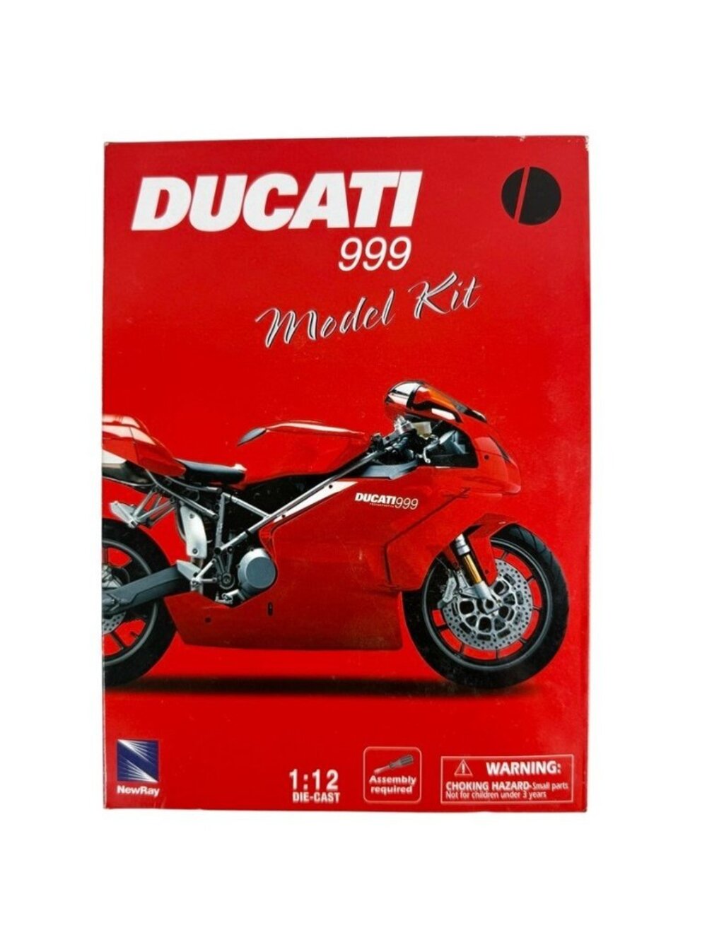 New Ray Ducati 999 1:12 Die Cast Red Motorcycle Model Kit NEW